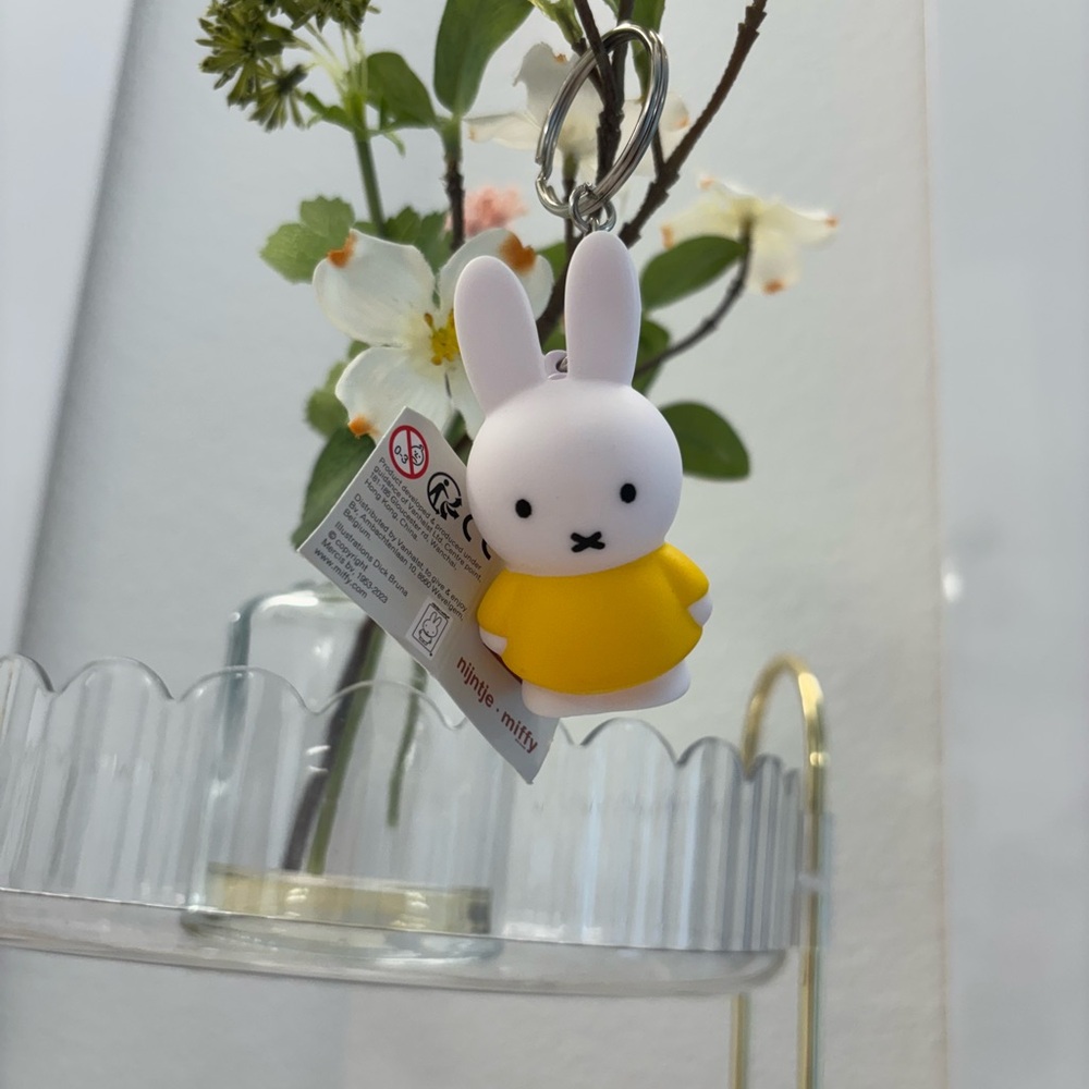 Cute Miffy🐰💛Yellow and White Bunny Keychain